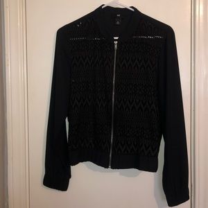 Light Black Bomber Jacket